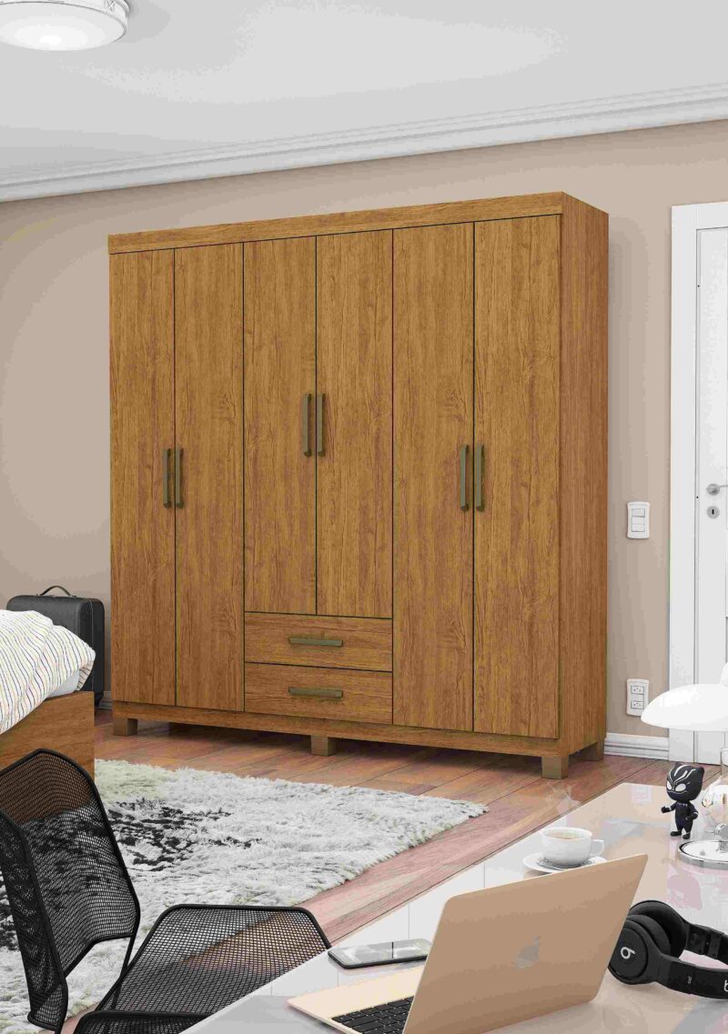 Roupa Aries Gold 6 Portas e 2 Gavetas - Imagem 4