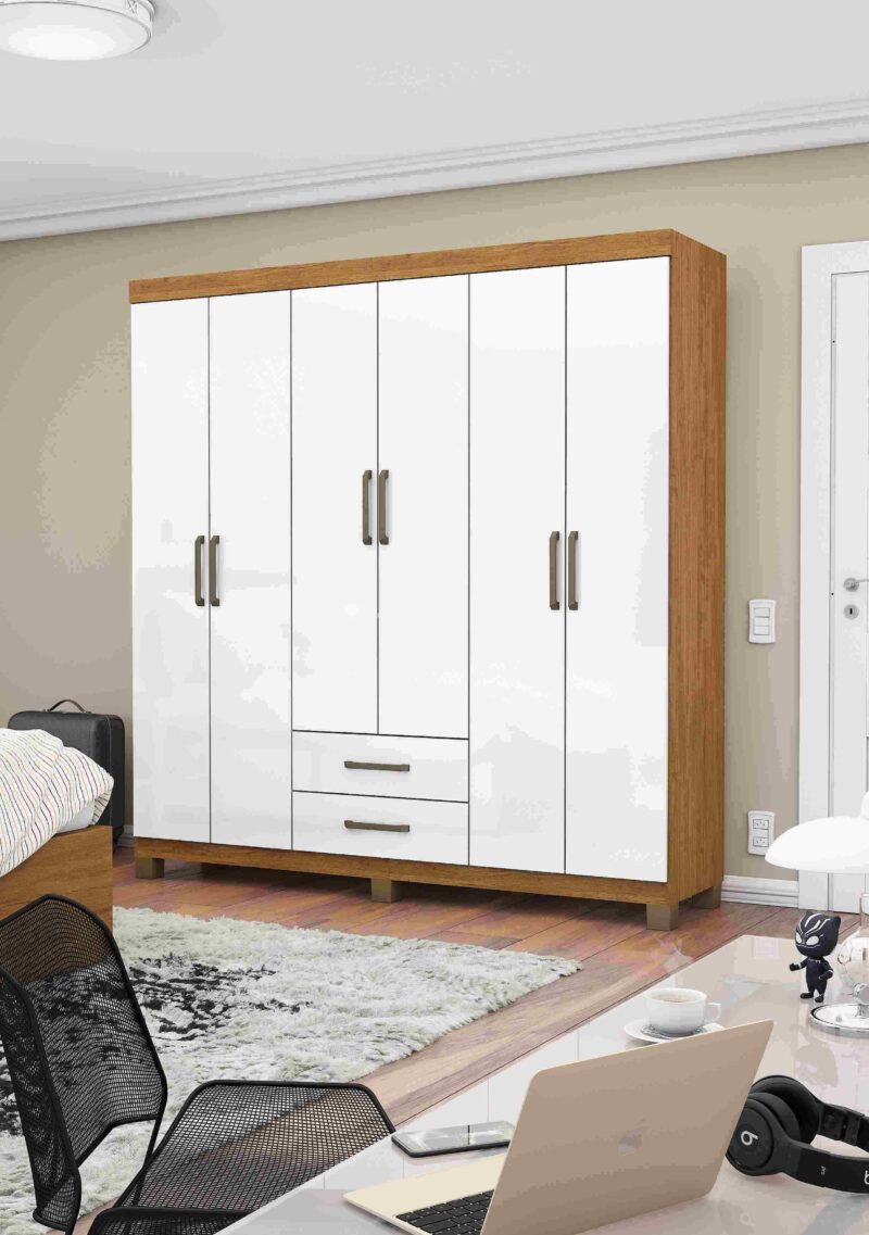 Roupa Aries Gold 6 Portas e 2 Gavetas - Imagem 3