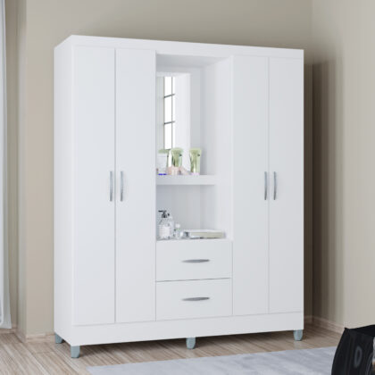 Guarda Roupa Capelinha Cordoba 4 Portas e 2 Gavetas