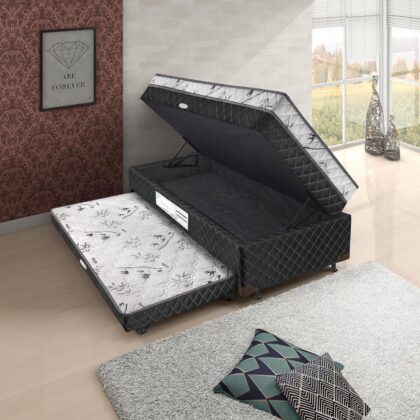 Colchobox Bau Solteiro Nanda com Cama Auxliar 88x188x51 SMP Moveis