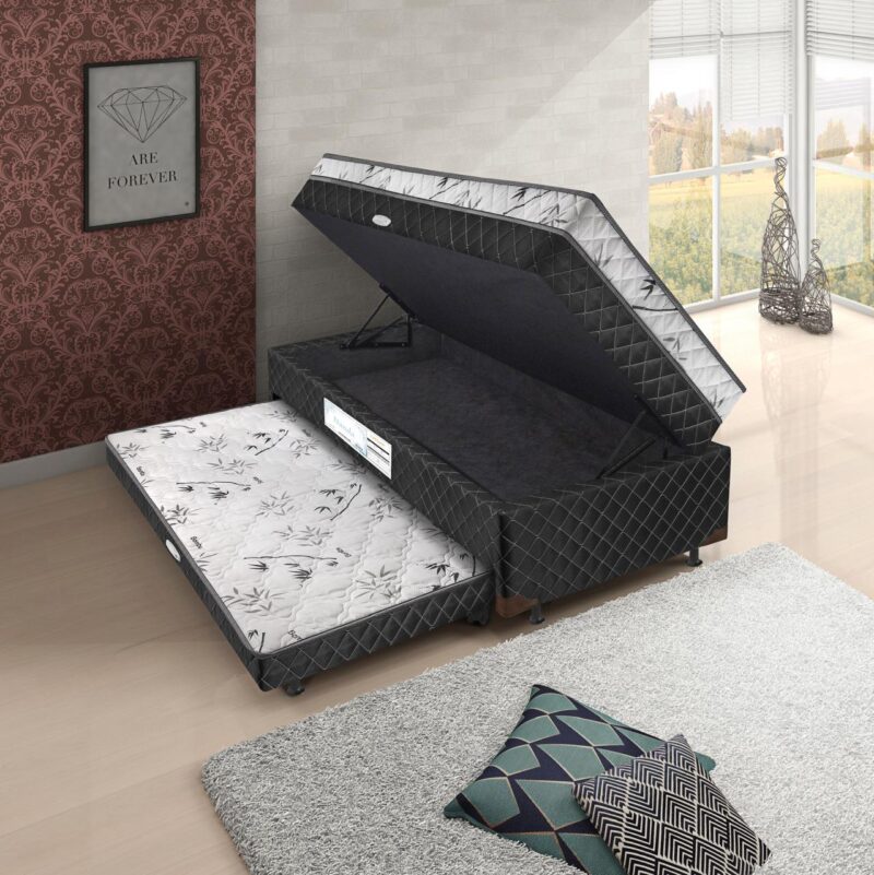 Colchobox Bau Solteiro Nanda com Cama Auxliar 88x188x51 SMP Moveis