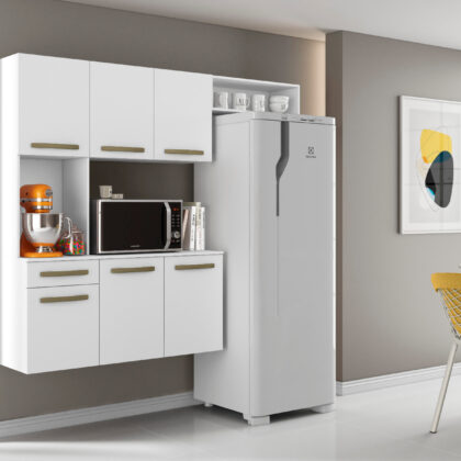 Cozinha Compacta Carol 6P1G com Balcao