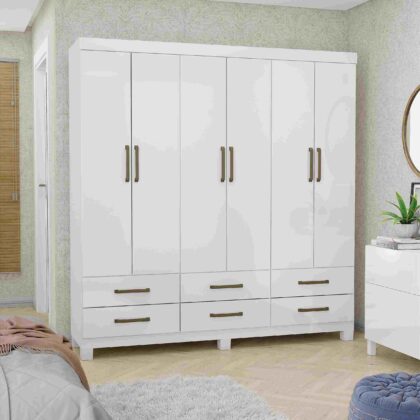 Guarda Roupa Dallas Gold 6 Portas 6 Gavetas