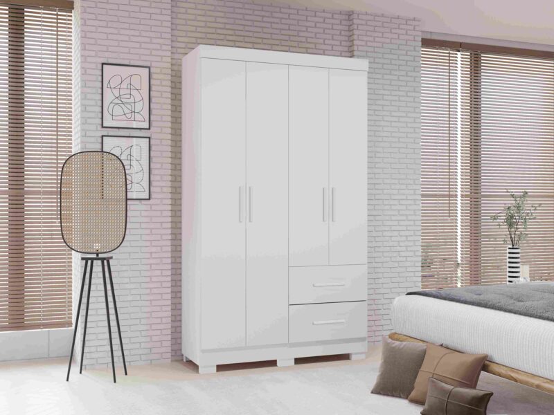Guarda Roupa Estrela Premium 4 Portas e 2 Gavetas - Imagem 3