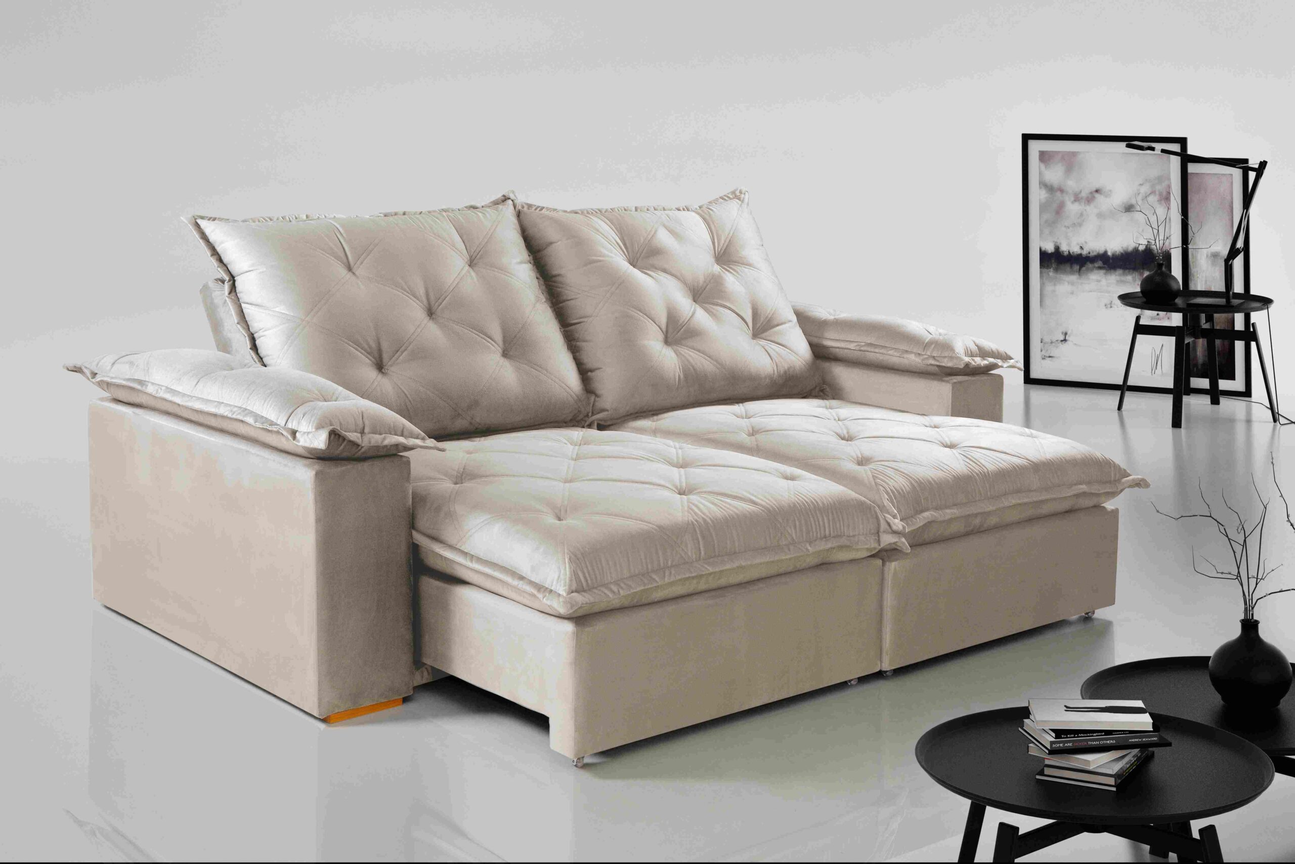 Estofado Retratil Reclinavel Leblon 210 2x80 Molas Ensacadas