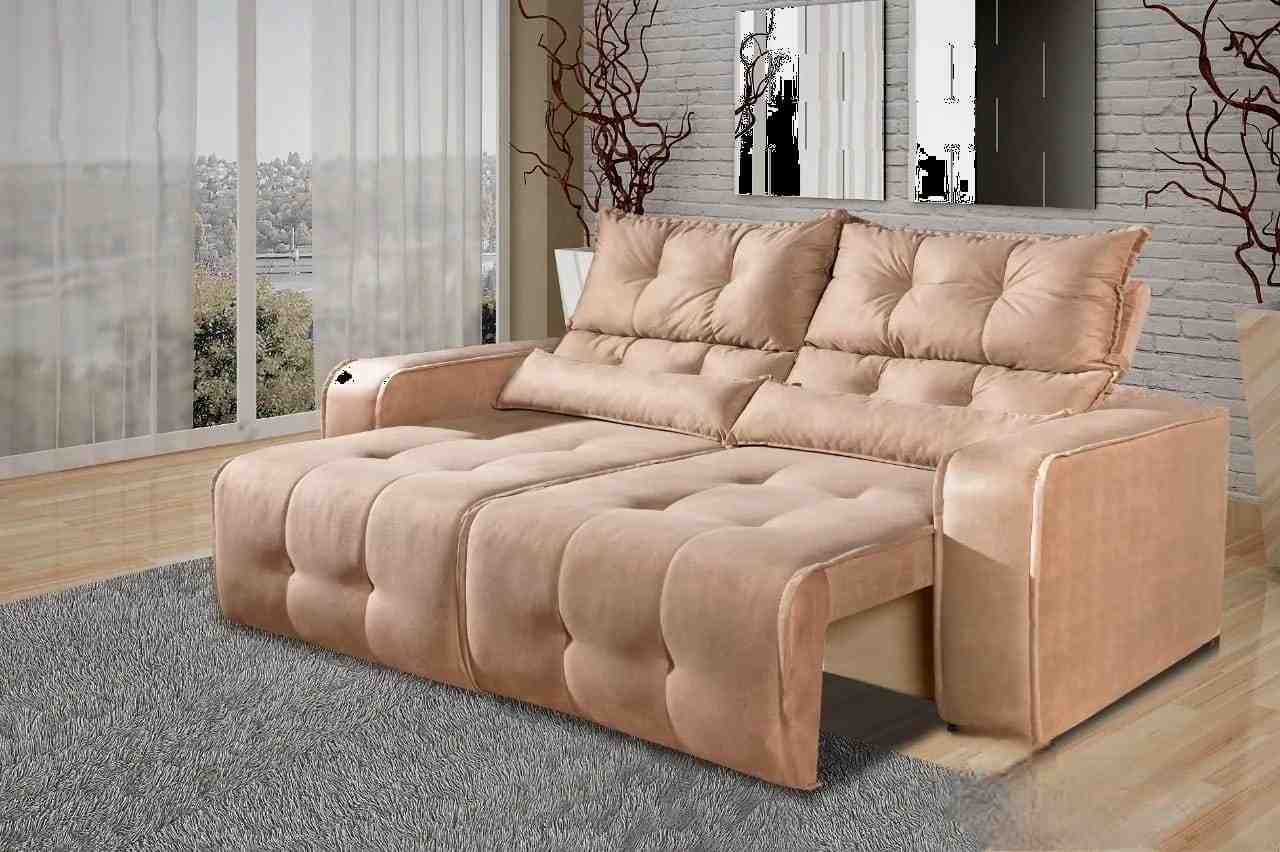 Sofa Retratil Reclinavel Minas 200 2x100 Veludo