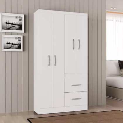 Guarda Roupa New Marbela 4 Portas e 2 Gavetas