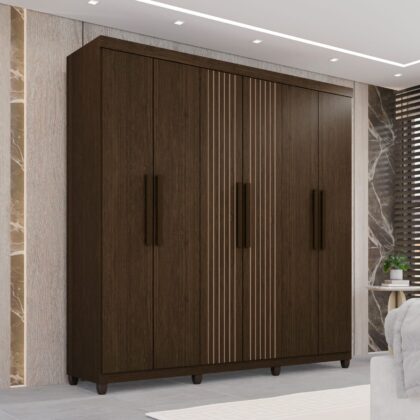 Guarda Roupa Portugal Prime 6 Portas e 2 Gavetas