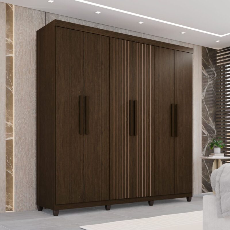 Guarda Roupa Portugal Prime 6 Portas e 2 Gavetas
