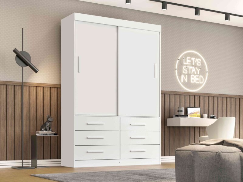 Guarda Roupa Star 2 Portas e 6 Gavetas - Imagem 4