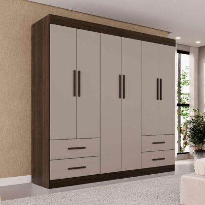 Guarda Roupa Texas 6 Portas e 2 Gavetas