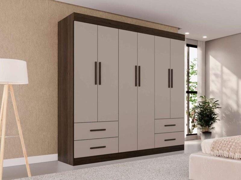 Guarda Roupa Texas 6 Portas e 2 Gavetas